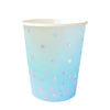 Blue Iridescent Cups (Pack of 10)