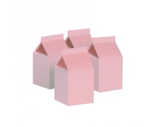 Classic Pink Milk Boxes (Pack of 10)