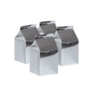 Metallic Silver Milk Boxes (Pack of 10)