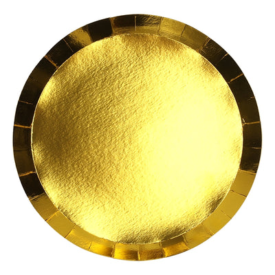Metallic Gold Snack Plates (Pack of 10)