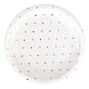 Gold & Pink Dots - Large Plates (Pack of 10)