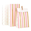 Gold & Pink, Stripes & Dots - Treat Bags (Pack of 10)