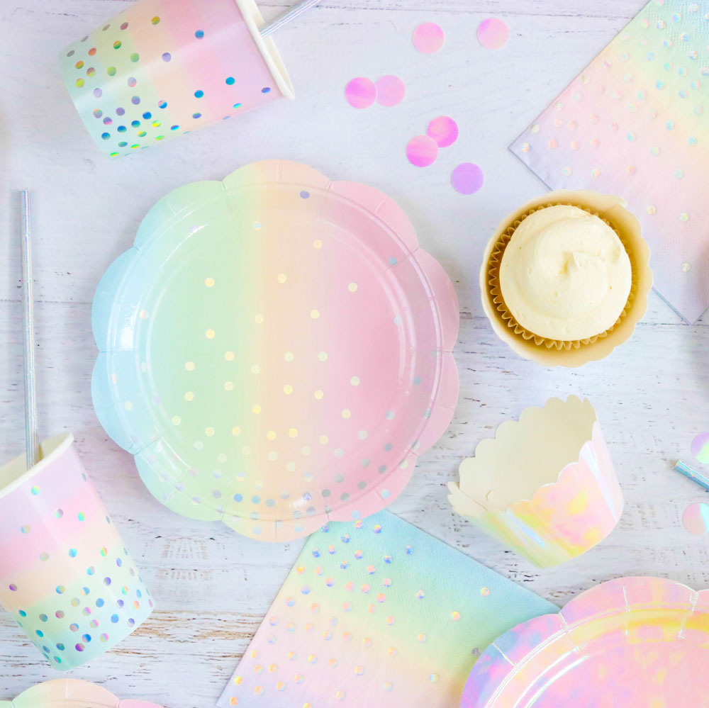 Iridescent Large Paper Plates — The Kits & Pieces