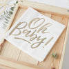 Oh Baby Gold Foiled Napkins (Pack of 16)