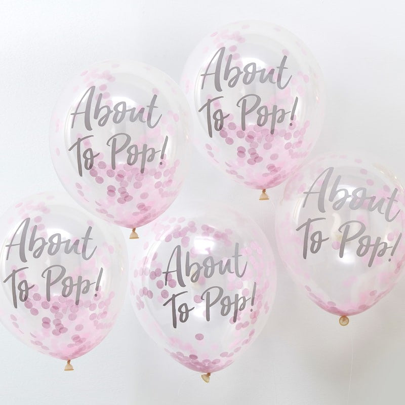 About To Pop Balloons - Pink (Pack of 5)