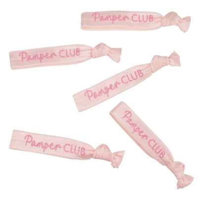 Pink Glitter Pamper Club Party Bands (Pack of 5)