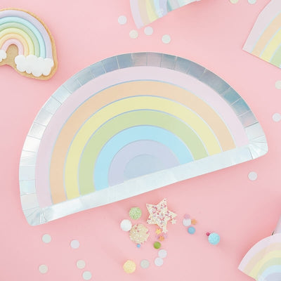 Pastel Rainbow Paper Plate (Pack of 8)