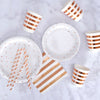 Rose Gold, Stripes & Spots Luncheon Napkins (Pack of 20)