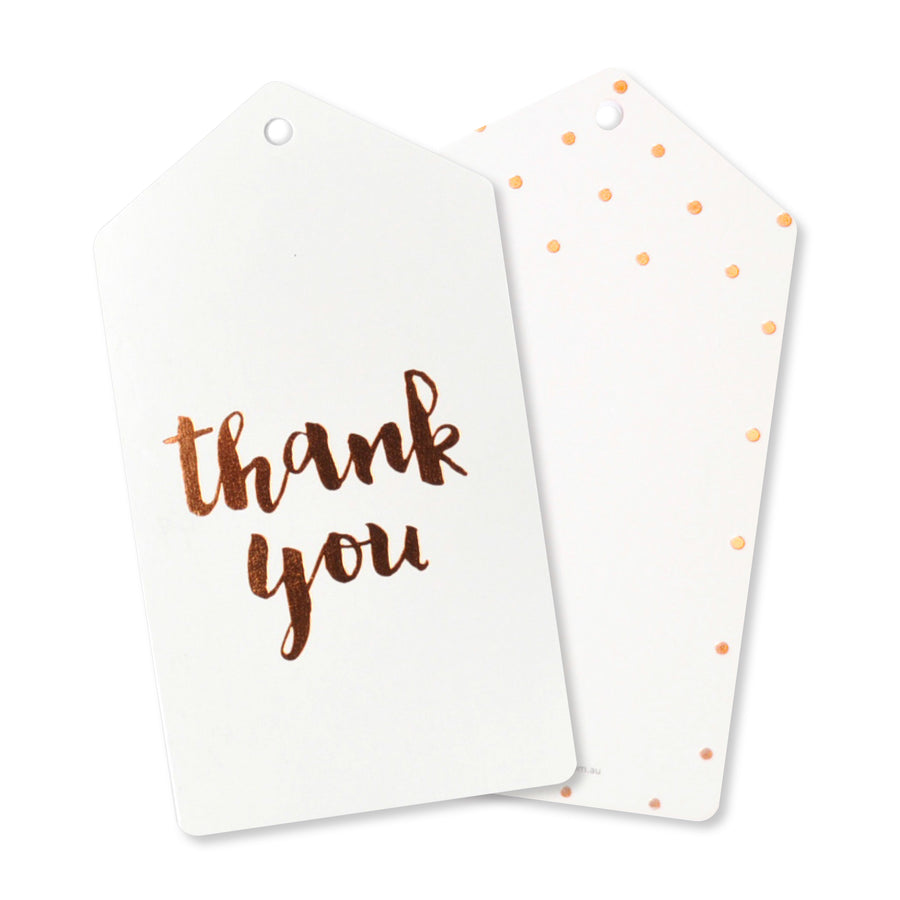 Rose Gold Thank You Tags (Pack of 10)