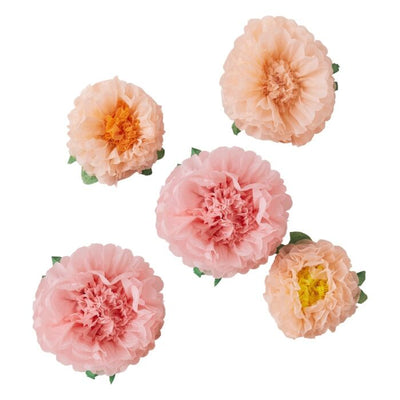 Tissue Paper Flowers Decorations (Pack of 5)