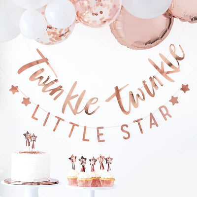 Rose Gold Twinkle Twinkle Bunting